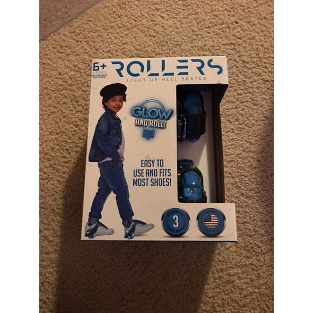 Rollers Light Up Heel Skates‎ Glow and Roll Kids One Size New